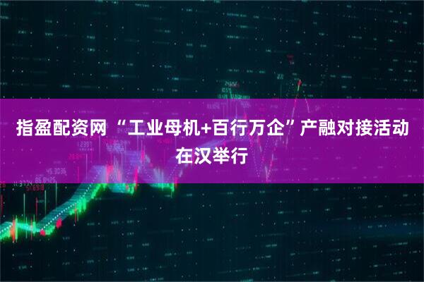指盈配资网 “工业母机+百行万企”产融对接活动在汉举行